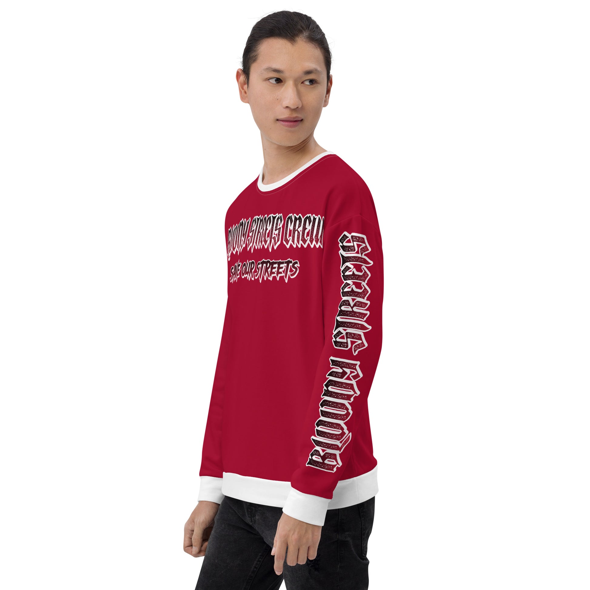 Bloody Streets Crew Member Streetwear Pullover Red - BLOODY-STREETS.DE Streetwear Herren und Damen Hoodies, T-Shirts, Pullis