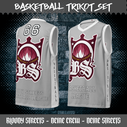 Basketball Trikot Spar - Set Gray - BLOODY - STREETS.DE Streetwear Herren und Damen Hoodies, T-Shirts, Pullis