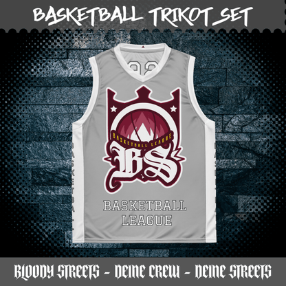 Basketball Trikot Spar - Set Gray - BLOODY - STREETS.DE Streetwear Herren und Damen Hoodies, T-Shirts, Pullis