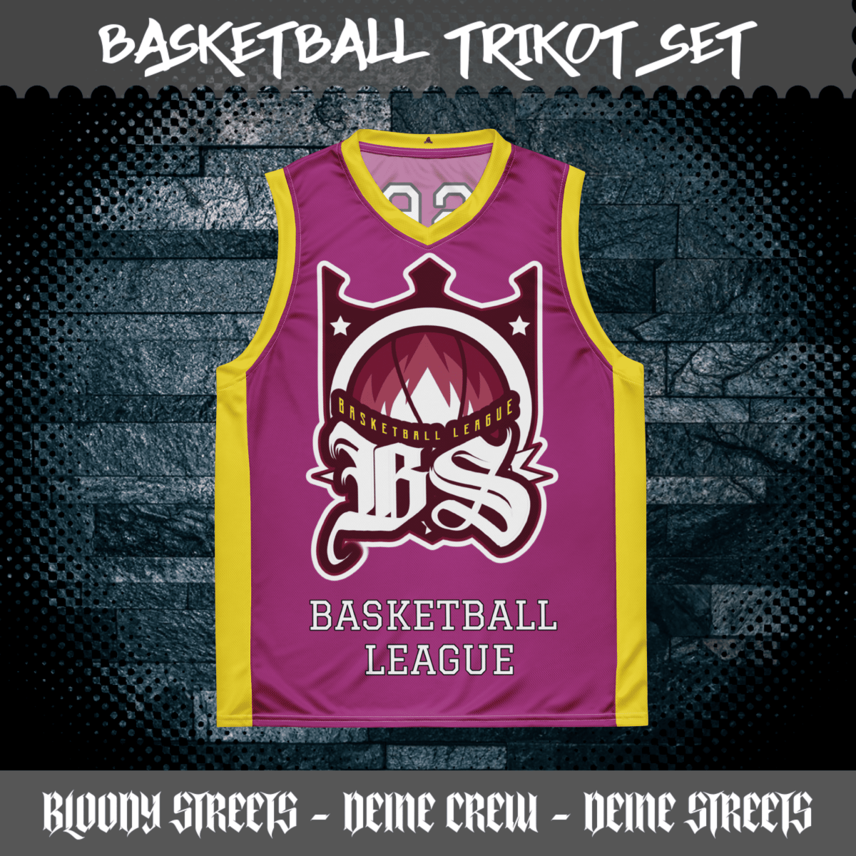 Basketball Trikot Spar - Set Purple - BLOODY - STREETS.DE Streetwear Herren und Damen Hoodies, T-Shirts, Pullis