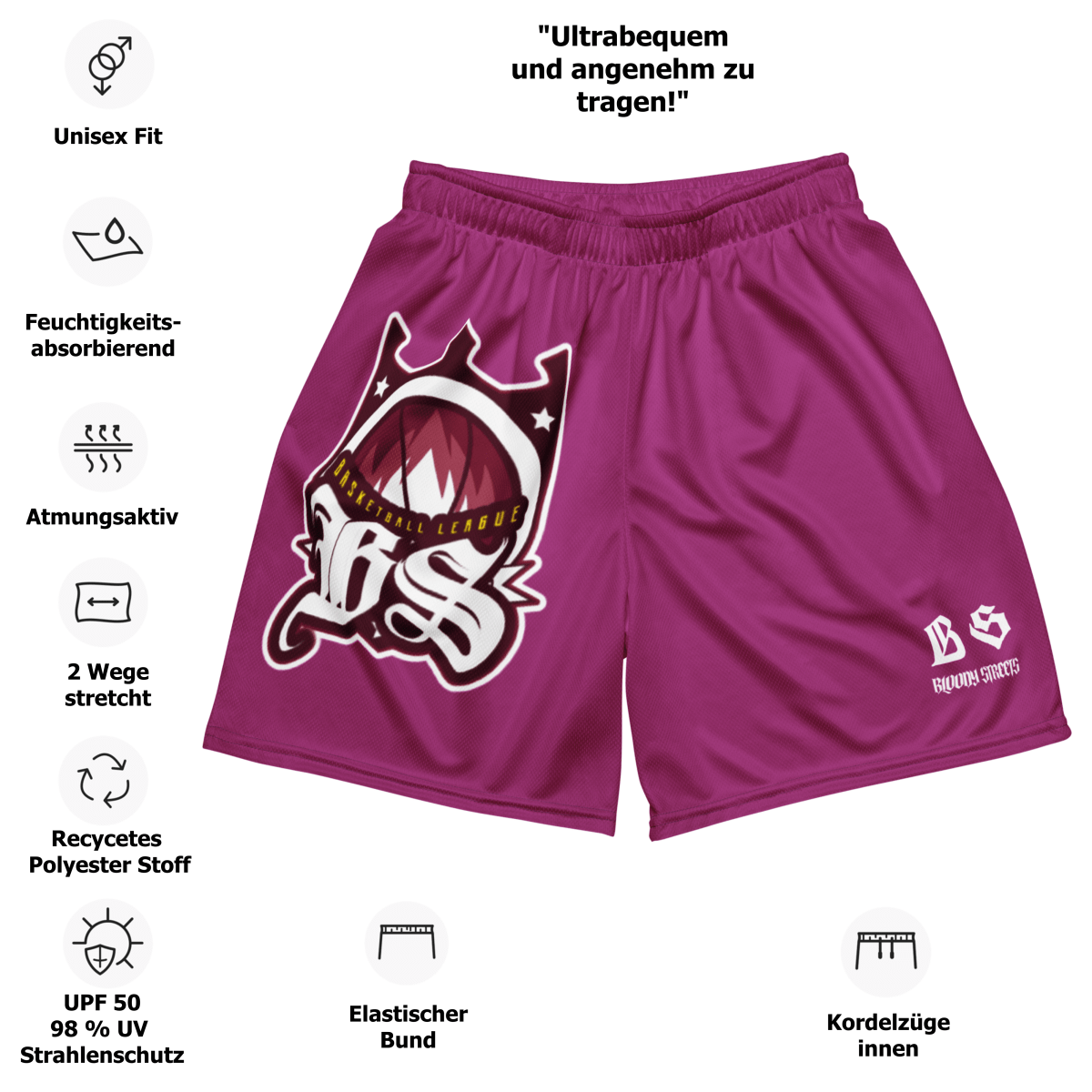 Basketball Trikot Spar - Set Purple - BLOODY - STREETS.DE Streetwear Herren und Damen Hoodies, T-Shirts, Pullis