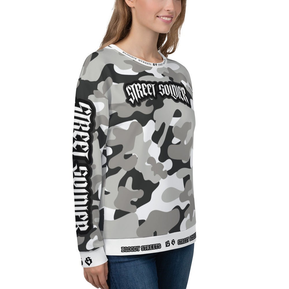 Bloody Camouflage Bull Dog Street Soldier Pullover - BLOODY - STREETS.DE Streetwear Herren und Damen Hoodies, T - Shirts, Pullis