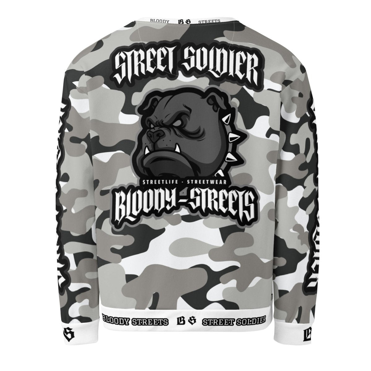 Bloody Camouflage Bull Dog Street Soldier Pullover - BLOODY - STREETS.DE Streetwear Herren und Damen Hoodies, T - Shirts, Pullis