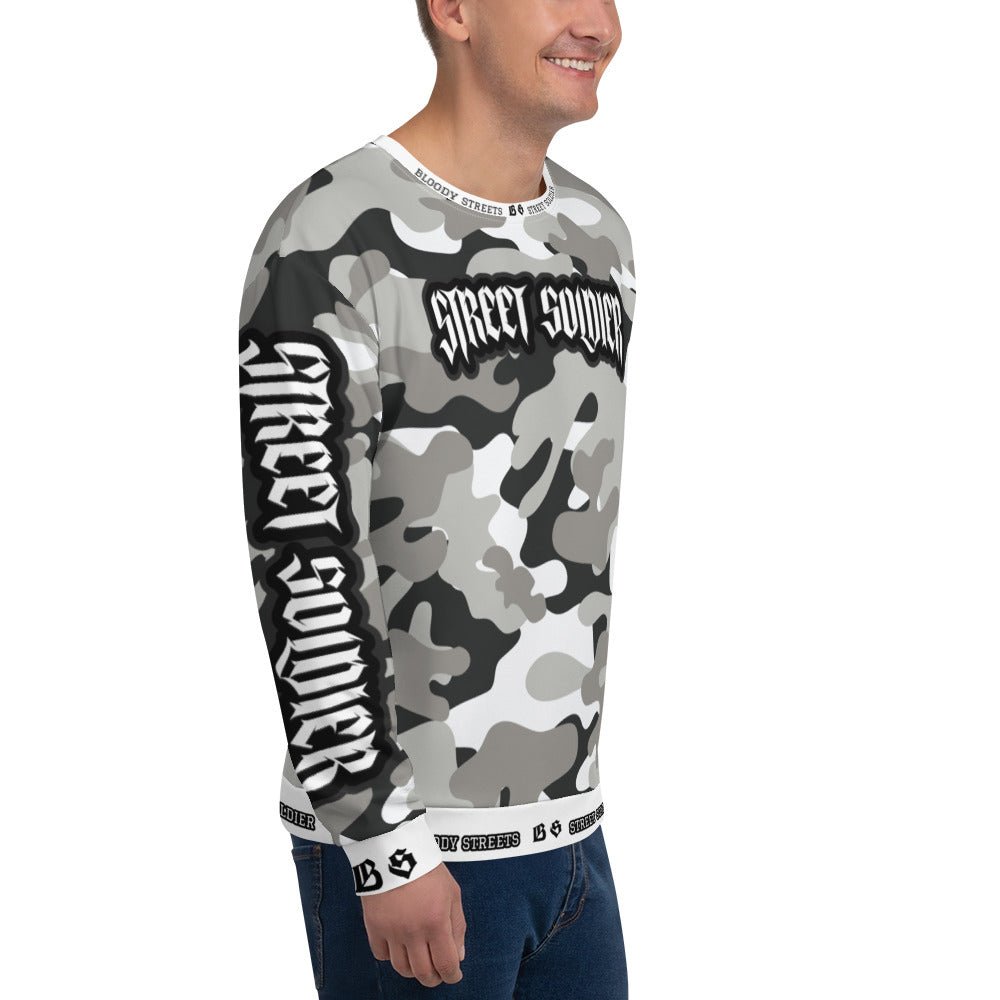 Bloody Camouflage Bull Dog Street Soldier Pullover - BLOODY - STREETS.DE Streetwear Herren und Damen Hoodies, T - Shirts, Pullis