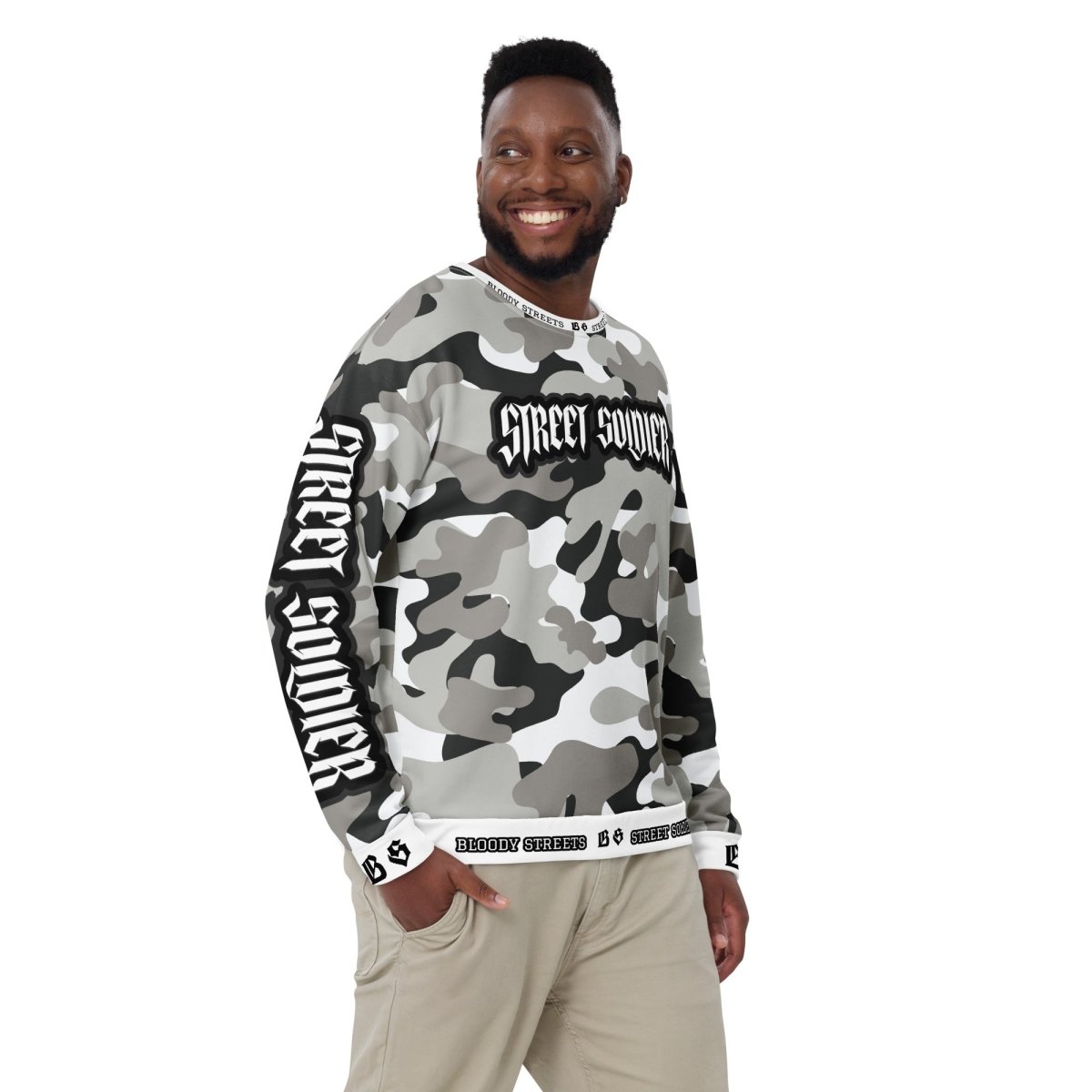 Bloody Camouflage Bull Dog Street Soldier Pullover - BLOODY - STREETS.DE Streetwear Herren und Damen Hoodies, T - Shirts, Pullis