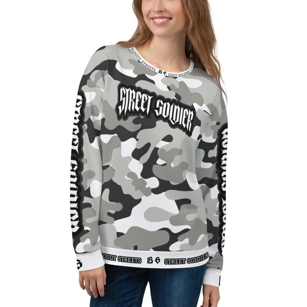 Bloody Camouflage Bull Dog Street Soldier Pullover - BLOODY - STREETS.DE Streetwear Herren und Damen Hoodies, T - Shirts, Pullis