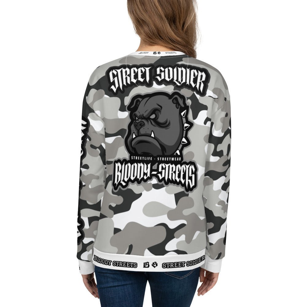 Bloody Camouflage Bull Dog Street Soldier Pullover - BLOODY - STREETS.DE Streetwear Herren und Damen Hoodies, T - Shirts, Pullis