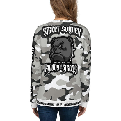 Bloody Camouflage Bull Dog Street Soldier Pullover - BLOODY - STREETS.DE Streetwear Herren und Damen Hoodies, T - Shirts, Pullis