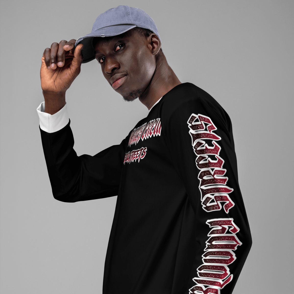 Bloody Streets Crew Member Streetwear Pullover Black - BLOODY - STREETS.DE Streetwear Herren und Damen Hoodies, T-Shirts, Pullis