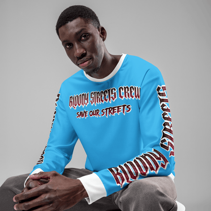 Bloody Streets Crew Member Streetwear Pullover Blue - BLOODY - STREETS.DE Streetwear Herren und Damen Hoodies, T-Shirts, Pullis