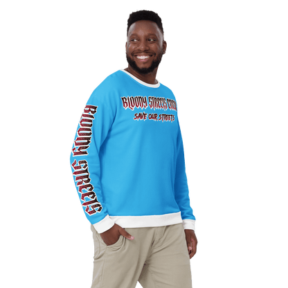 Bloody Streets Crew Member Streetwear Pullover Blue - BLOODY - STREETS.DE Streetwear Herren und Damen Hoodies, T-Shirts, Pullis
