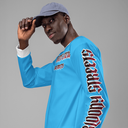 Bloody Streets Crew Member Streetwear Pullover Blue - BLOODY - STREETS.DE Streetwear Herren und Damen Hoodies, T-Shirts, Pullis