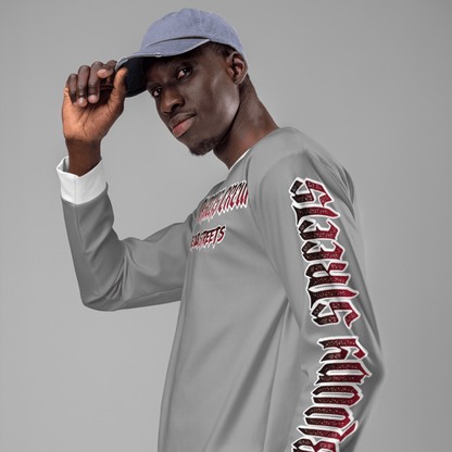 BLOODY STREETS Crew Member Streetwear Pullover Gray - BLOODY - STREETS.DE Streetwear Herren und Damen Hoodies, T-Shirts, Pullis