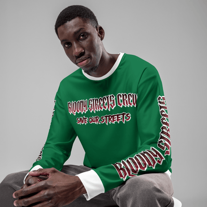 BLOODY STREETS Crew Member Streetwear Pullover Green - BLOODY - STREETS.DE Streetwear Herren und Damen Hoodies, T-Shirts, Pullis