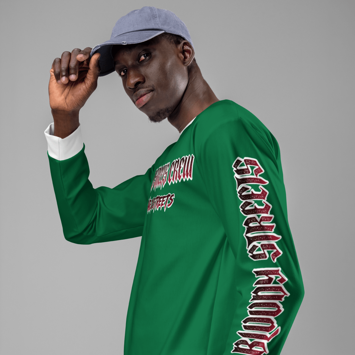 BLOODY STREETS Crew Member Streetwear Pullover Green - BLOODY - STREETS.DE Streetwear Herren und Damen Hoodies, T-Shirts, Pullis