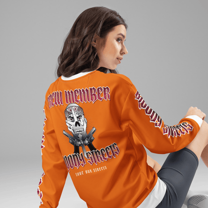 BLOODY STREETS Crew Member Streetwear Pullover Orange - BLOODY - STREETS.DE Streetwear Herren und Damen Hoodies, T-Shirts, Pullis