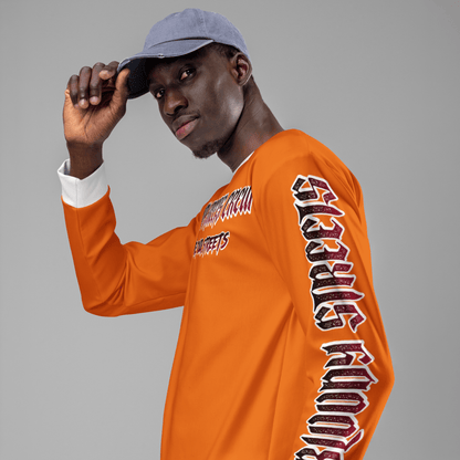 BLOODY STREETS Crew Member Streetwear Pullover Orange - BLOODY - STREETS.DE Streetwear Herren und Damen Hoodies, T-Shirts, Pullis
