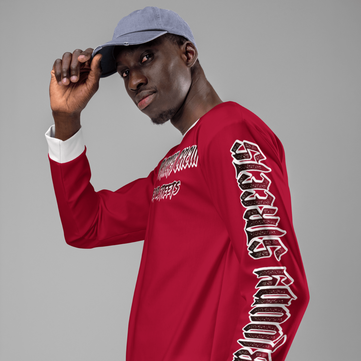 Bloody Streets Crew Member Streetwear Pullover Red - BLOODY - STREETS.DE Streetwear Herren und Damen Hoodies, T-Shirts, Pullis