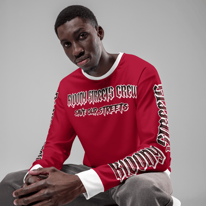 Bloody Streets Crew Member Streetwear Pullover Red - BLOODY - STREETS.DE Streetwear Herren und Damen Hoodies, T-Shirts, Pullis