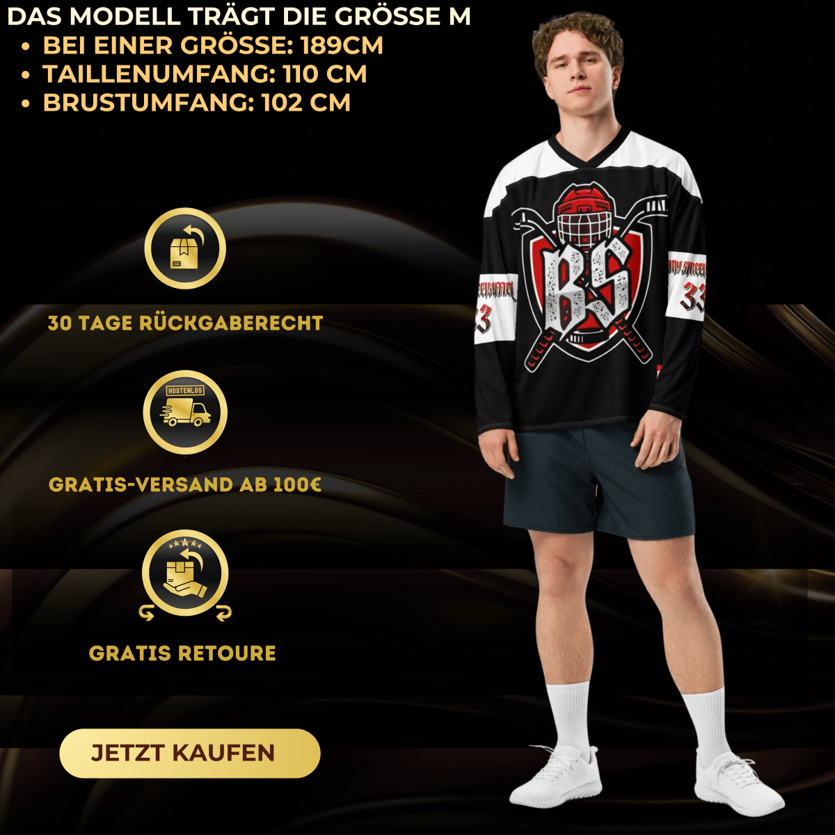 Bloody Streets Hockey Trikot - BLOODY-STREETS.DE Streetwear Herren und Damen Hoodies, T-Shirts, Pullis