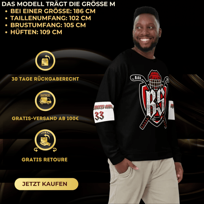 Bloody Streets Hockey Unisex Pullover - BLOODY - STREETS.DE Streetwear Herren und Damen Hoodies, T-Shirts, Pullis