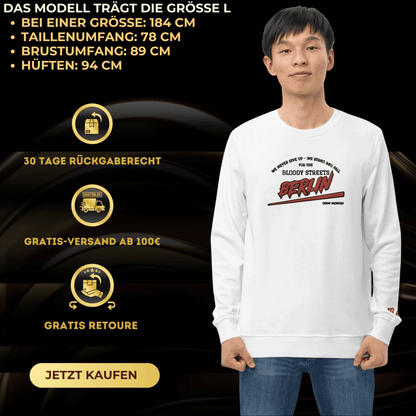 BS CITY Berlin Crew Member Red "Lady" Pullover - BLOODY - STREETS.DE Streetwear Herren und Damen Hoodies, T-Shirts, Pullis
