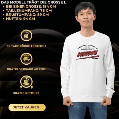 BS CITY Dresden Crew Member Red "G" Pullover - BLOODY - STREETS.DE Streetwear Herren und Damen Hoodies, T-Shirts, Pullis