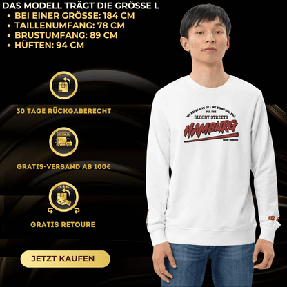 BS CITY Hamburg Crew Member Red "Lady" Pullover - BLOODY - STREETS.DE Streetwear Herren und Damen Hoodies, T-Shirts, Pullis
