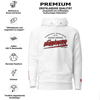 BS CITY Nürnberg Crew Member Premium Red Lady Hoodie - BLOODY - STREETS.DE Streetwear Herren und Damen Hoodies, T-Shirts, Pullis