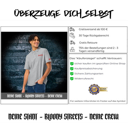 BS Outsiders - Polo - Shirt Stickerei Unisex - BLOODY - STREETS.DE Streetwear Herren und Damen Hoodies, T-Shirts, Pullis