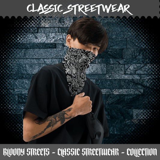 Classic Bandana Black Bloody Streets - BLOODY - STREETS.DE Streetwear Herren und Damen Hoodies, T-Shirts, Pullis