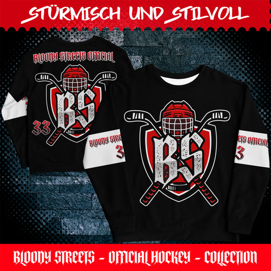Bloody Streets Hockey Unisex Pullover - BLOODY-STREETS.DE Streetwear Herren und Damen Hoodies, T-Shirts, Pullis