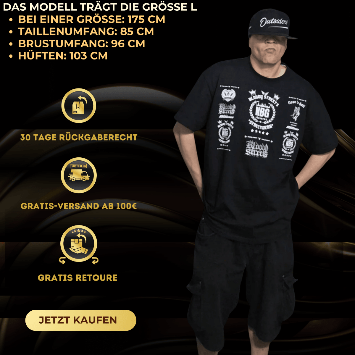 Oversize T-Shirt BS NÜRNBERG - BLOODY - STREETS.DE Streetwear Herren und Damen Hoodies, T-Shirts, Pullis