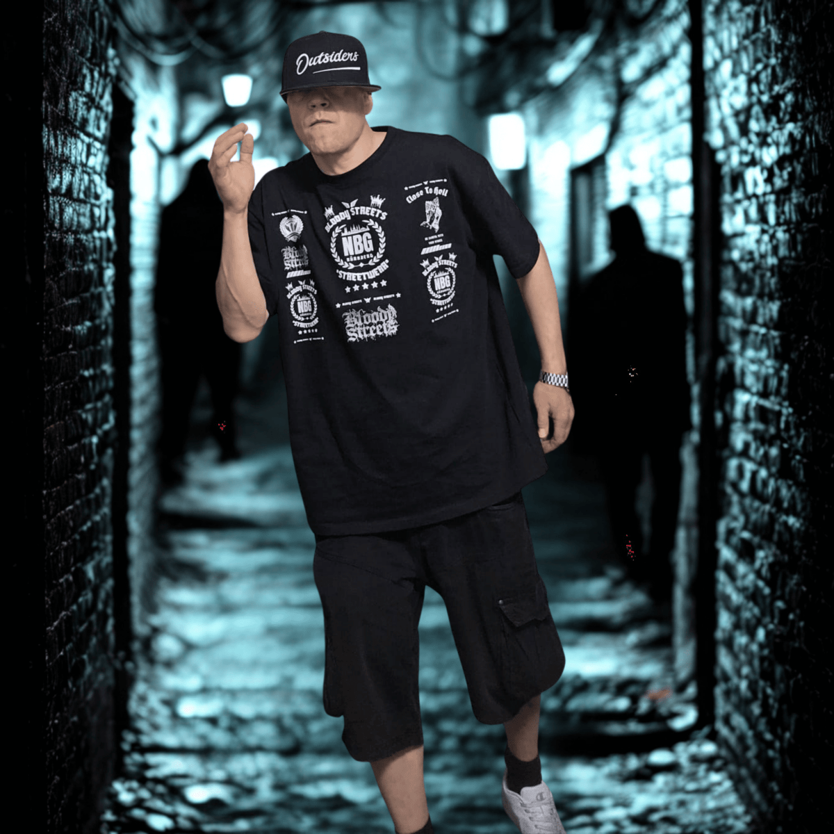 Oversize T-Shirt BS NÜRNBERG - BLOODY - STREETS.DE Streetwear Herren und Damen Hoodies, T-Shirts, Pullis