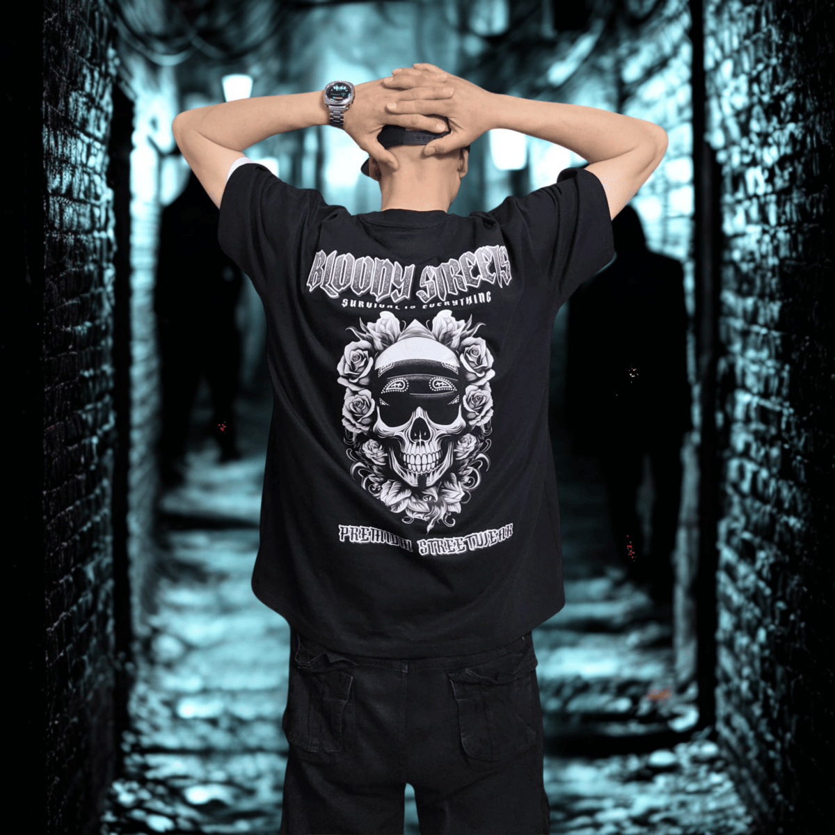 Oversize T-Shirt BS NÜRNBERG - BLOODY - STREETS.DE Streetwear Herren und Damen Hoodies, T-Shirts, Pullis