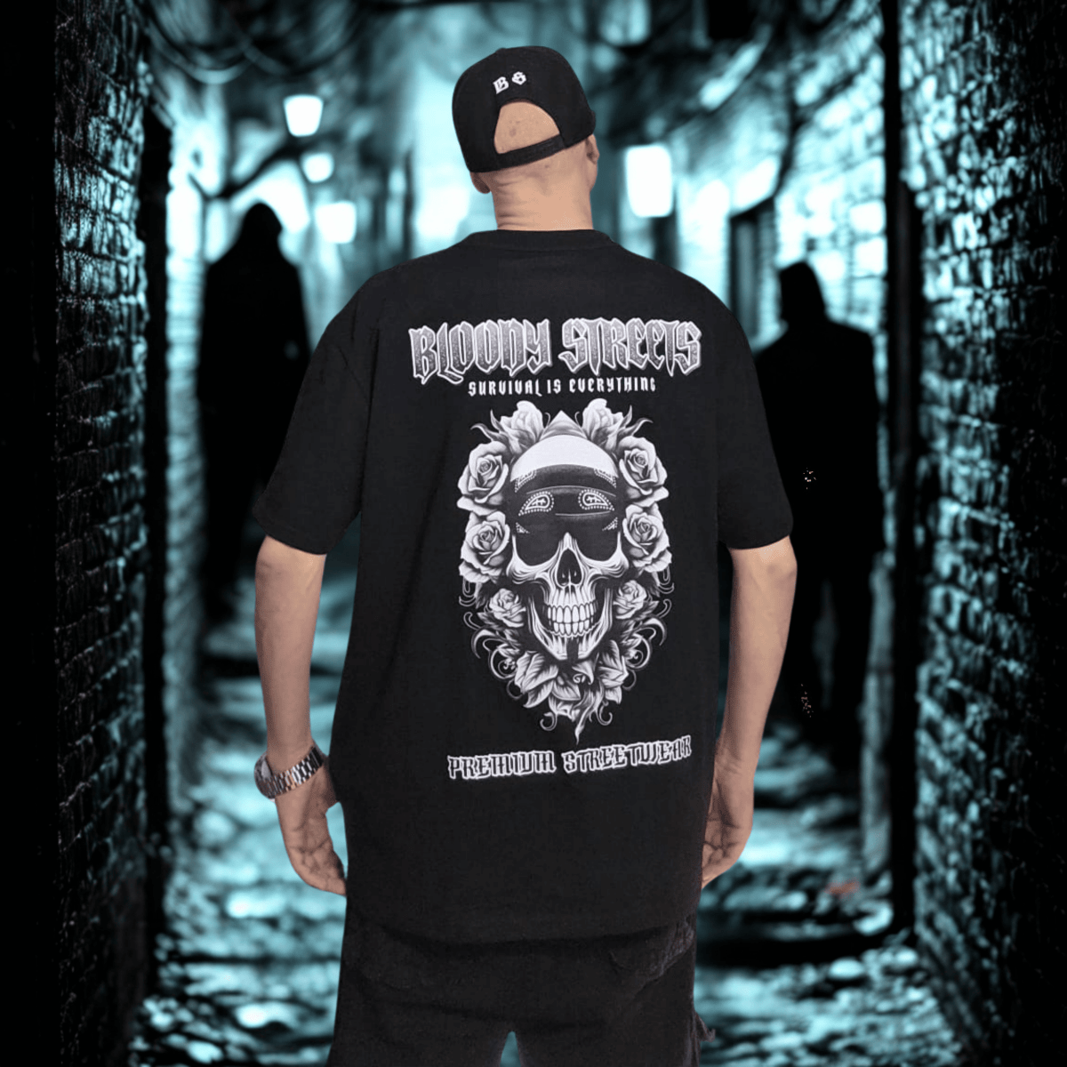 Oversize T-Shirt BS NÜRNBERG - BLOODY - STREETS.DE Streetwear Herren und Damen Hoodies, T-Shirts, Pullis