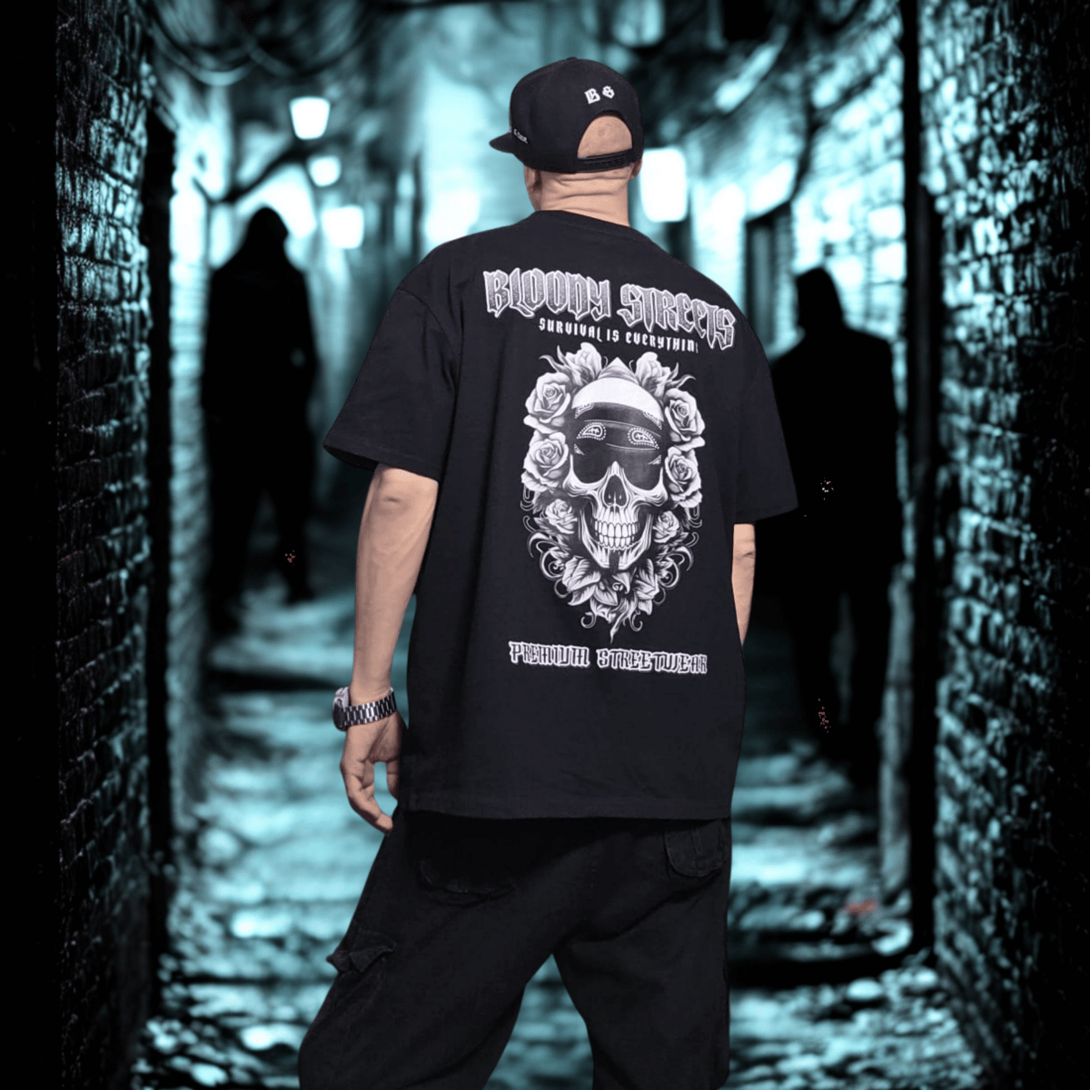 Oversize T-Shirt BS NÜRNBERG - BLOODY - STREETS.DE Streetwear Herren und Damen Hoodies, T-Shirts, Pullis