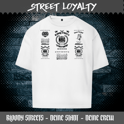 Oversize T-Shirt BS NÜRNBERG - BLOODY - STREETS.DE Streetwear Herren und Damen Hoodies, T-Shirts, Pullis