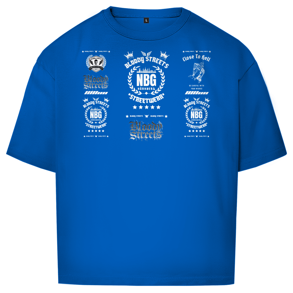 Oversize T-Shirt BS NÜRNBERG - BLOODY - STREETS.DE Streetwear Herren und Damen Hoodies, T-Shirts, Pullis