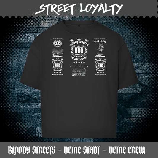Oversize T-Shirt BS NÜRNBERG - BLOODY - STREETS.DE Streetwear Herren und Damen Hoodies, T-Shirts, Pullis