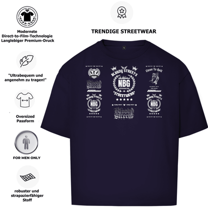 Oversize T-Shirt BS NÜRNBERG - BLOODY - STREETS.DE Streetwear Herren und Damen Hoodies, T-Shirts, Pullis