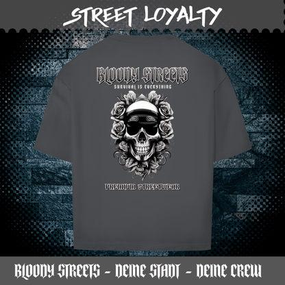 Oversize T-Shirt BS NÜRNBERG - BLOODY - STREETS.DE Streetwear Herren und Damen Hoodies, T-Shirts, Pullis
