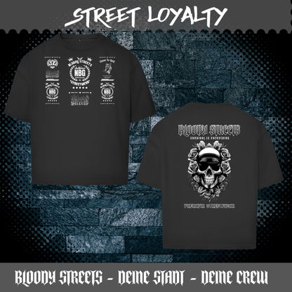 Oversize T-Shirt BS NÜRNBERG - BLOODY - STREETS.DE Streetwear Herren und Damen Hoodies, T-Shirts, Pullis