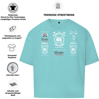Oversize T-Shirt BS NÜRNBERG - BLOODY - STREETS.DE Streetwear Herren und Damen Hoodies, T-Shirts, Pullis