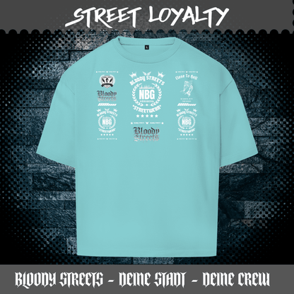 Oversize T-Shirt BS NÜRNBERG - BLOODY - STREETS.DE Streetwear Herren und Damen Hoodies, T-Shirts, Pullis