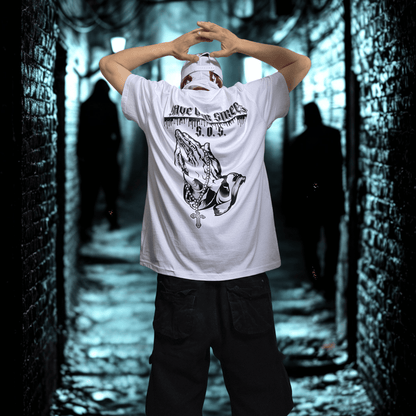 Oversize T-Shirt S.O.S. SAVE OUR STREETS BS - BLOODY - STREETS.DE Streetwear Herren und Damen Hoodies, T-Shirts, Pullis