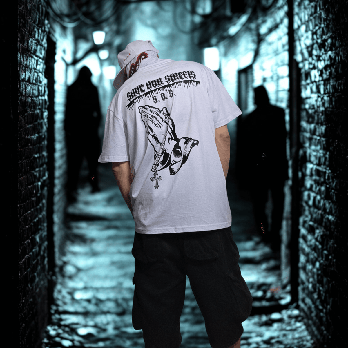 Oversize T-Shirt S.O.S. SAVE OUR STREETS BS - BLOODY - STREETS.DE Streetwear Herren und Damen Hoodies, T-Shirts, Pullis