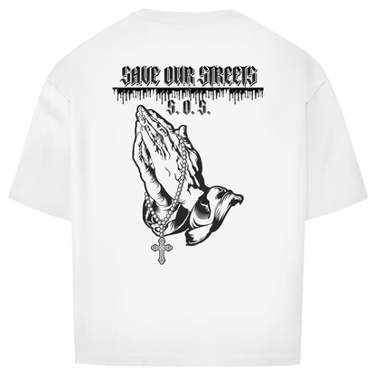 Oversize T-Shirt S.O.S. SAVE OUR STREETS BS - BLOODY - STREETS.DE Streetwear Herren und Damen Hoodies, T-Shirts, Pullis