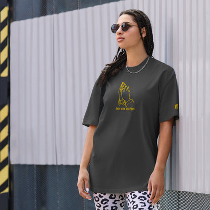 Oversized Streetwear T-Shirt mit verwaschenem Look | S.O.S. SAVE OUR STREETS