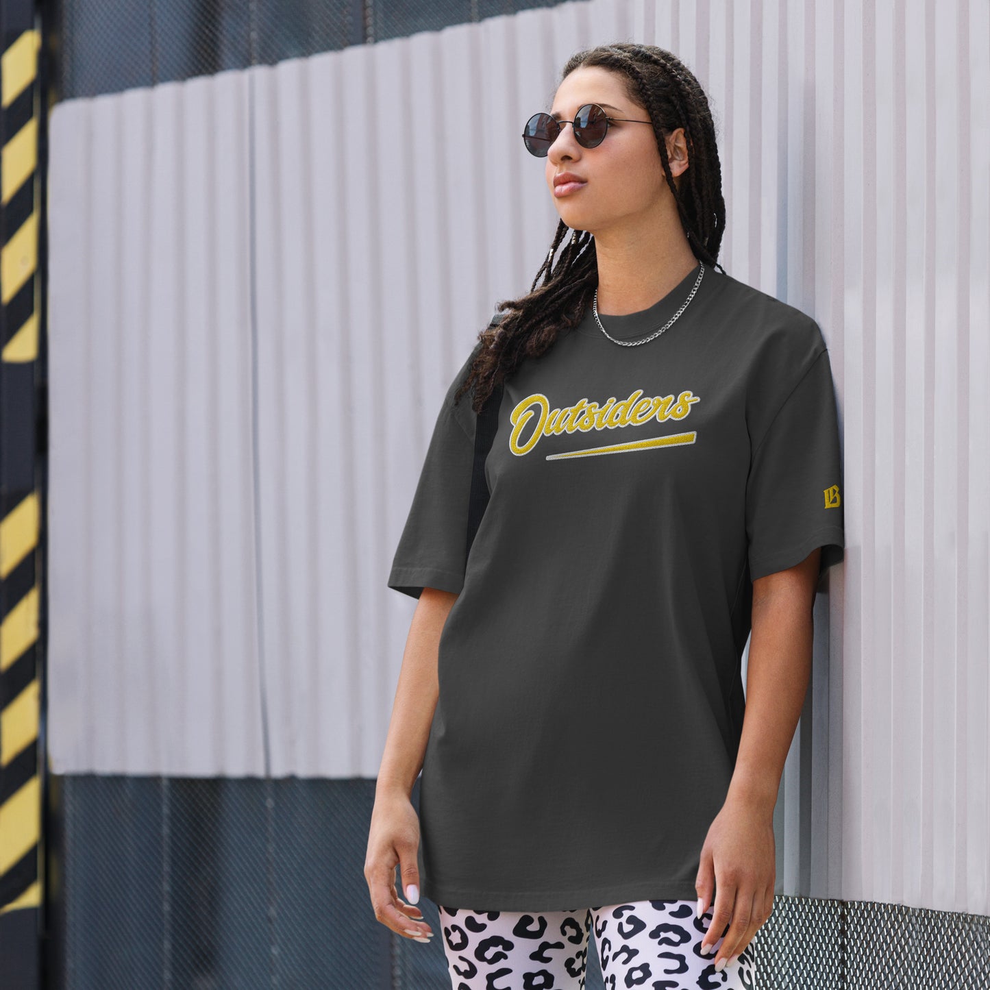 Oversized Streetwear T-Shirt BS - OUTSIDERS Vers. 2 mit verwaschenem Look